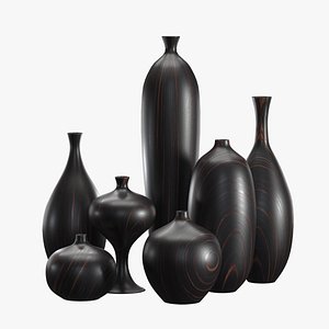 Turning blackwood vases 3D model