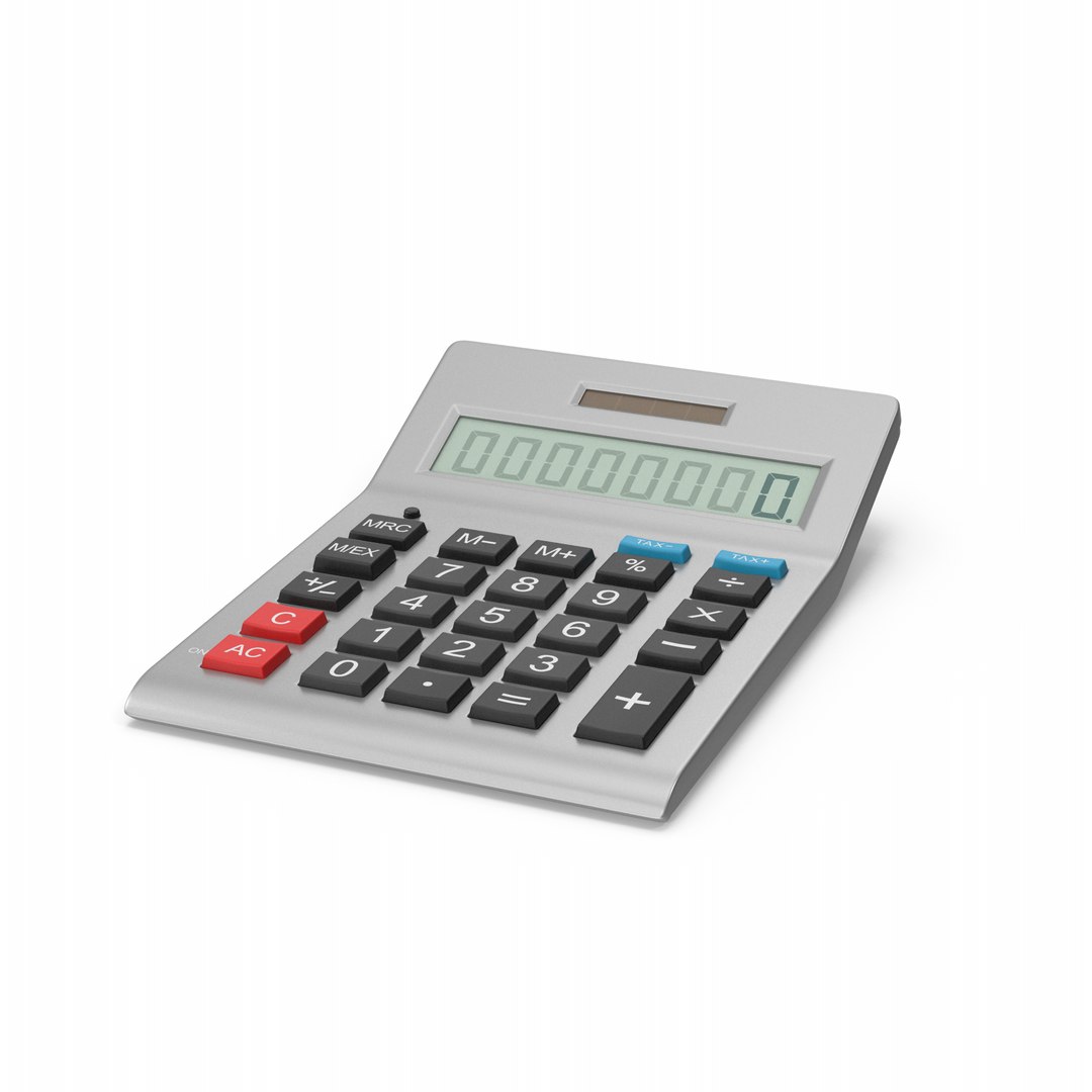 3D Calculator model https://p.turbosquid.com/ts-thumb/YV/PZfMWi/jJ/calculatorsilver.g02.2k/png/1647450243/1920x1080/fit_q87/112fd67c8438248bcc763e4790b61d82ed1b111d/calculatorsilver.g02.2k.jpg