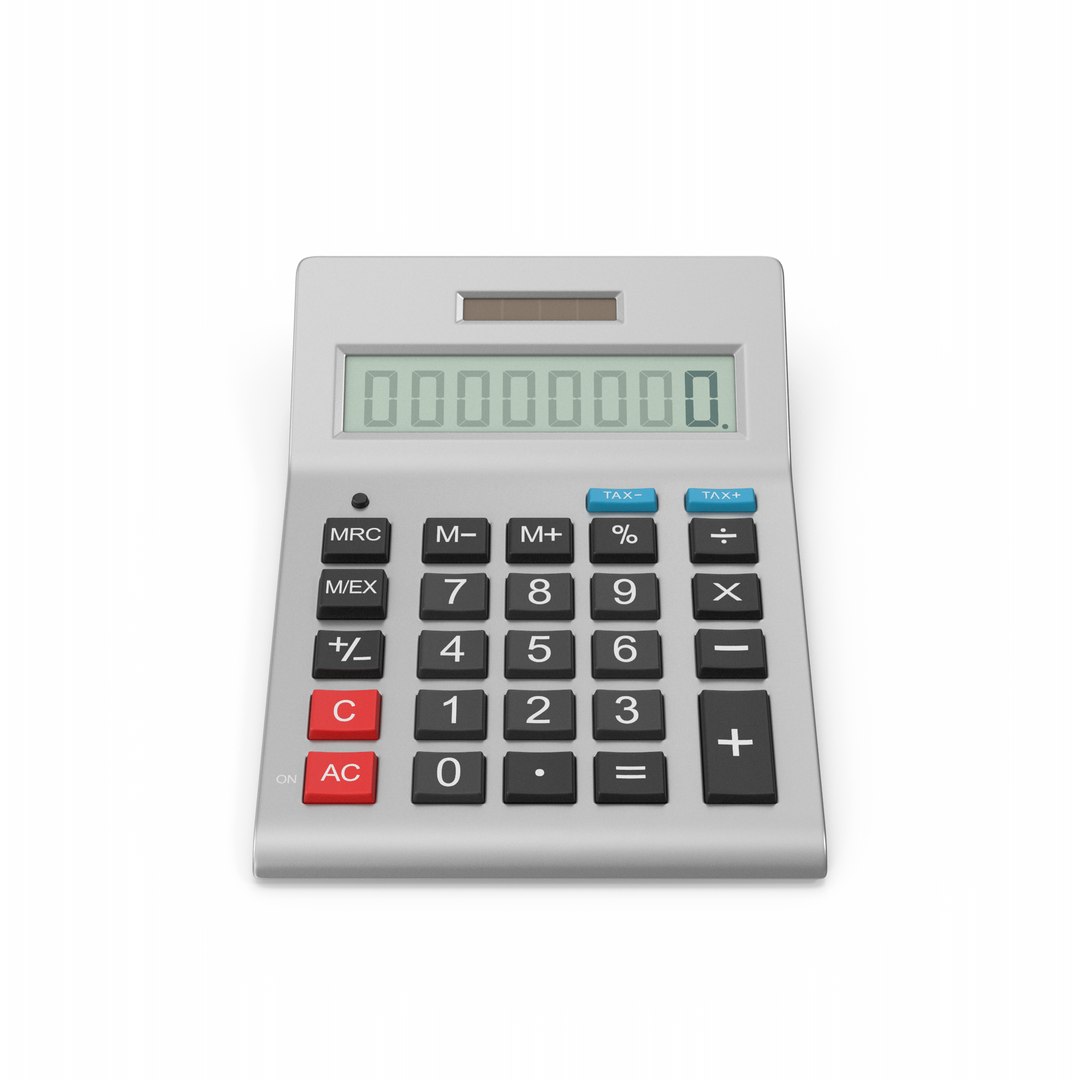 3D Calculator model https://p.turbosquid.com/ts-thumb/YV/PZfMWi/wX/calculatorsilver.e01.2k/png/1647450256/1920x1080/fit_q87/f96a811041a81ccac0c447829c077a3c71e6dc21/calculatorsilver.e01.2k.jpg