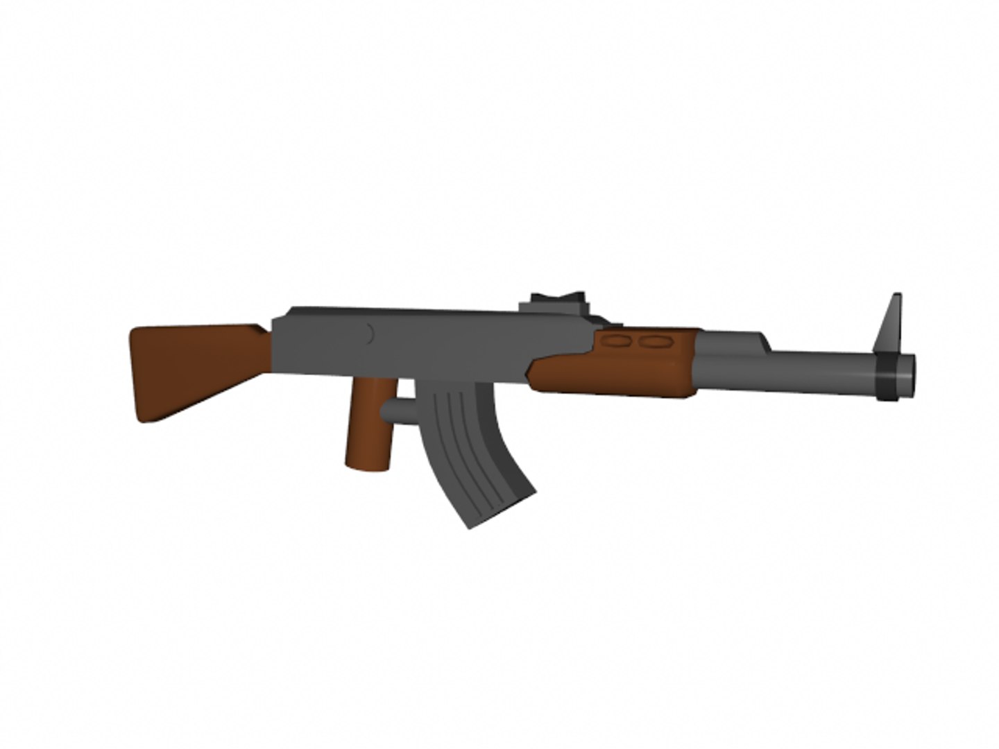 ak47 lego 3d model