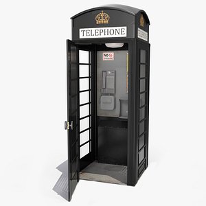 London Phone Box Black