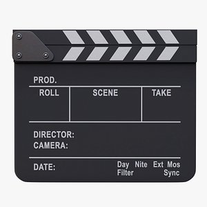 Black Movie Clapboard PBR