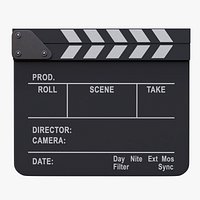 Black Movie Clapboard PBR