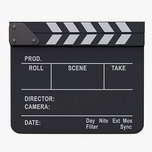 Black Movie Clapboard PBR