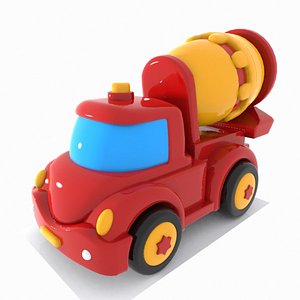 mixer truck toon 3ds