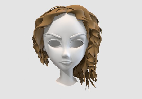 Wavy Female Hairstyle - 3D Model by nickianimations