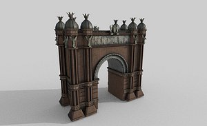 barcelona triumphal arch 3D model