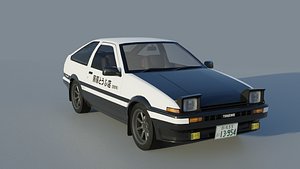Toyota Trueno AE86 Initial D stylized 3D