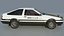 Toyota Trueno AE86 Initial D stylized