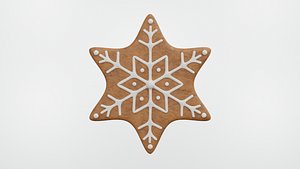 Gingerbread Christmas Cookie 04 3D model