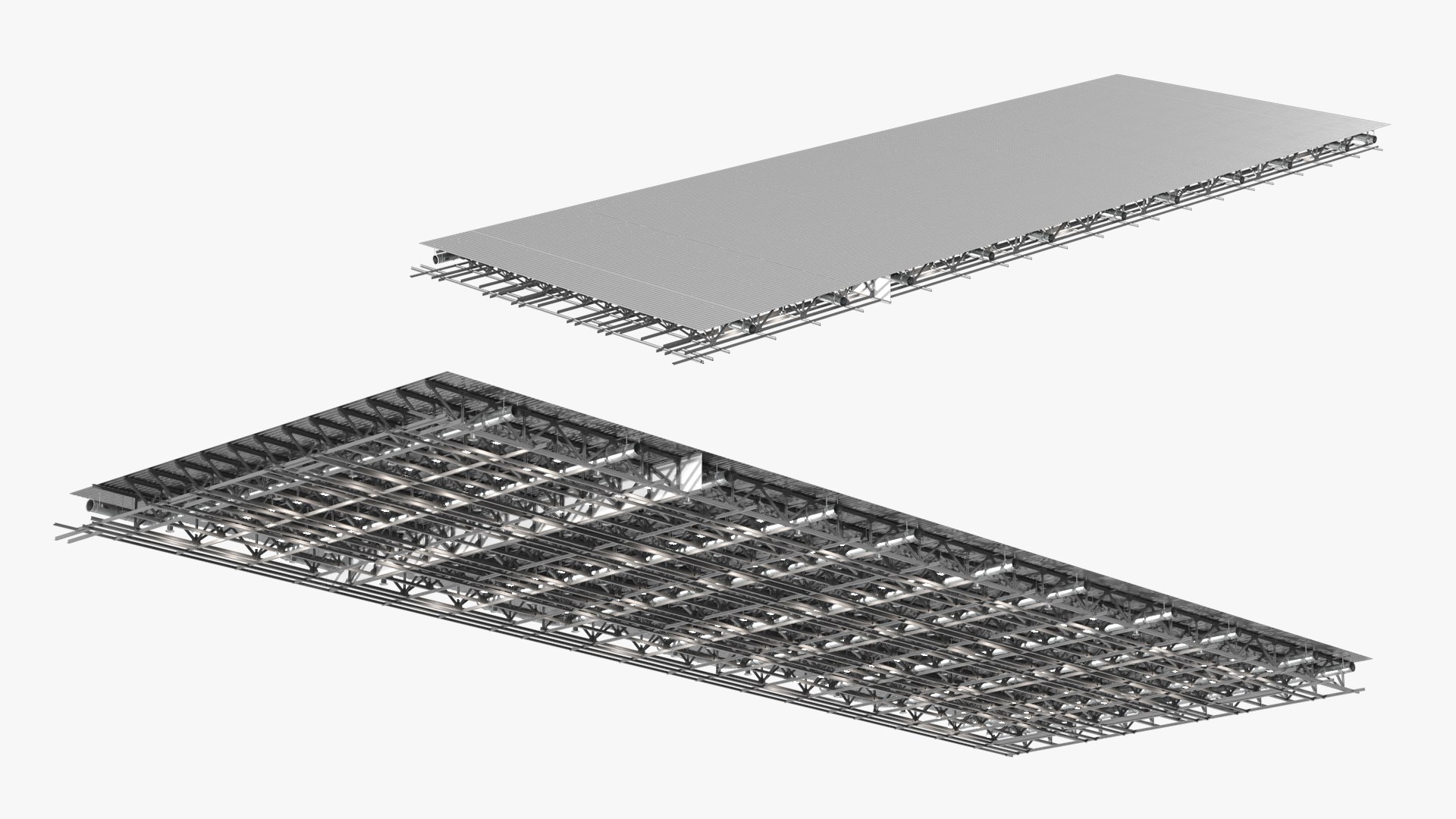 3D Industrial Ceiling Ventilation Roof - TurboSquid 2640580