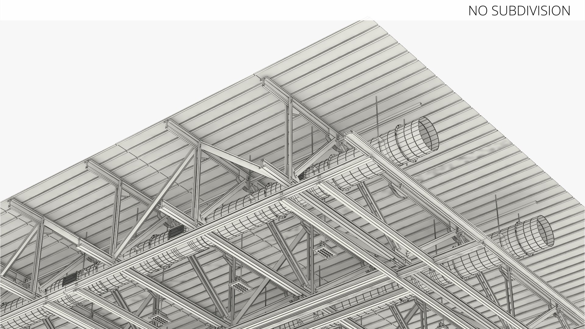 3D Industrial Ceiling Ventilation Roof - TurboSquid 2640580