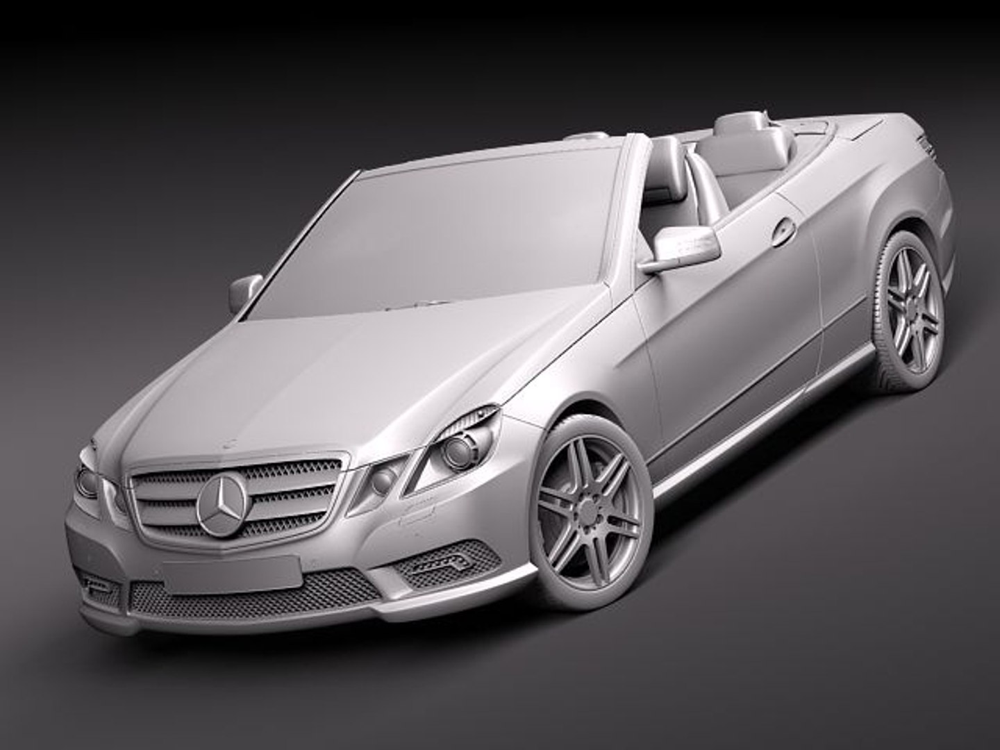 3d model mercedes e class convertible