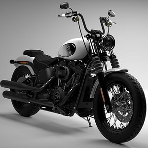 Realistic Harley Davidson Street Bob 2021 Stone Washed White Pearl