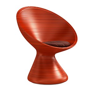 Babylon Chair  red plastic 3d printed 3D