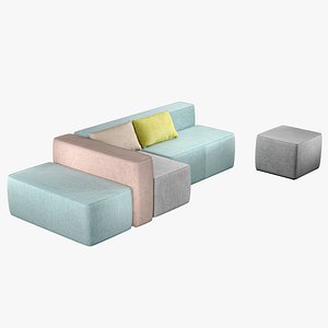 3D Sofa tetromino soft model