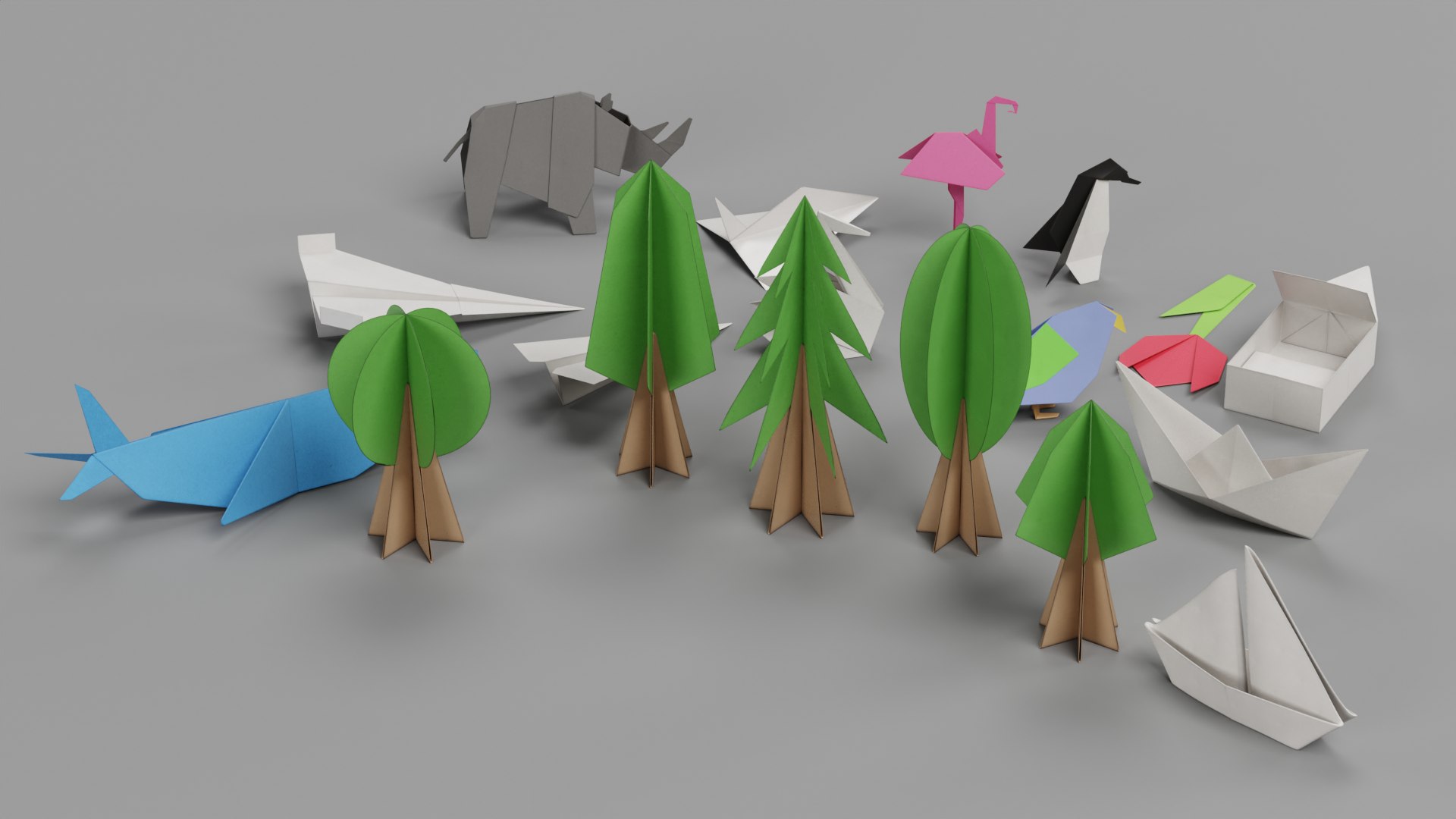 Origami Collections 3D model https://p.turbosquid.com/ts-thumb/YW/1gRuO0/Mq/papermodelsd/png/1707225892/1920x1080/fit_q87/70da23aba35f0b66162f6750d1f82e193d23530b/papermodelsd.jpg
