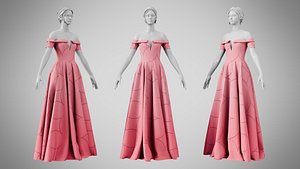 Dress 08 Ultra Red With Design