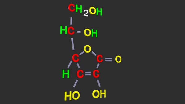 3D ascorbic acid model