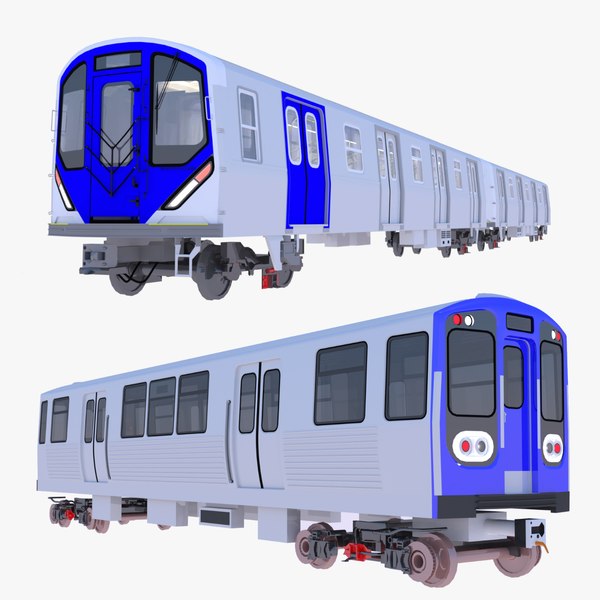 NYC and Chicago metro trains Modelo 3D - TurboSquid 2100553