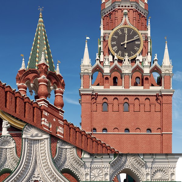 Изображение спасской башни московского кремля