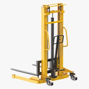 Forklift Straddle Lowered Clean and Dirty 3D model