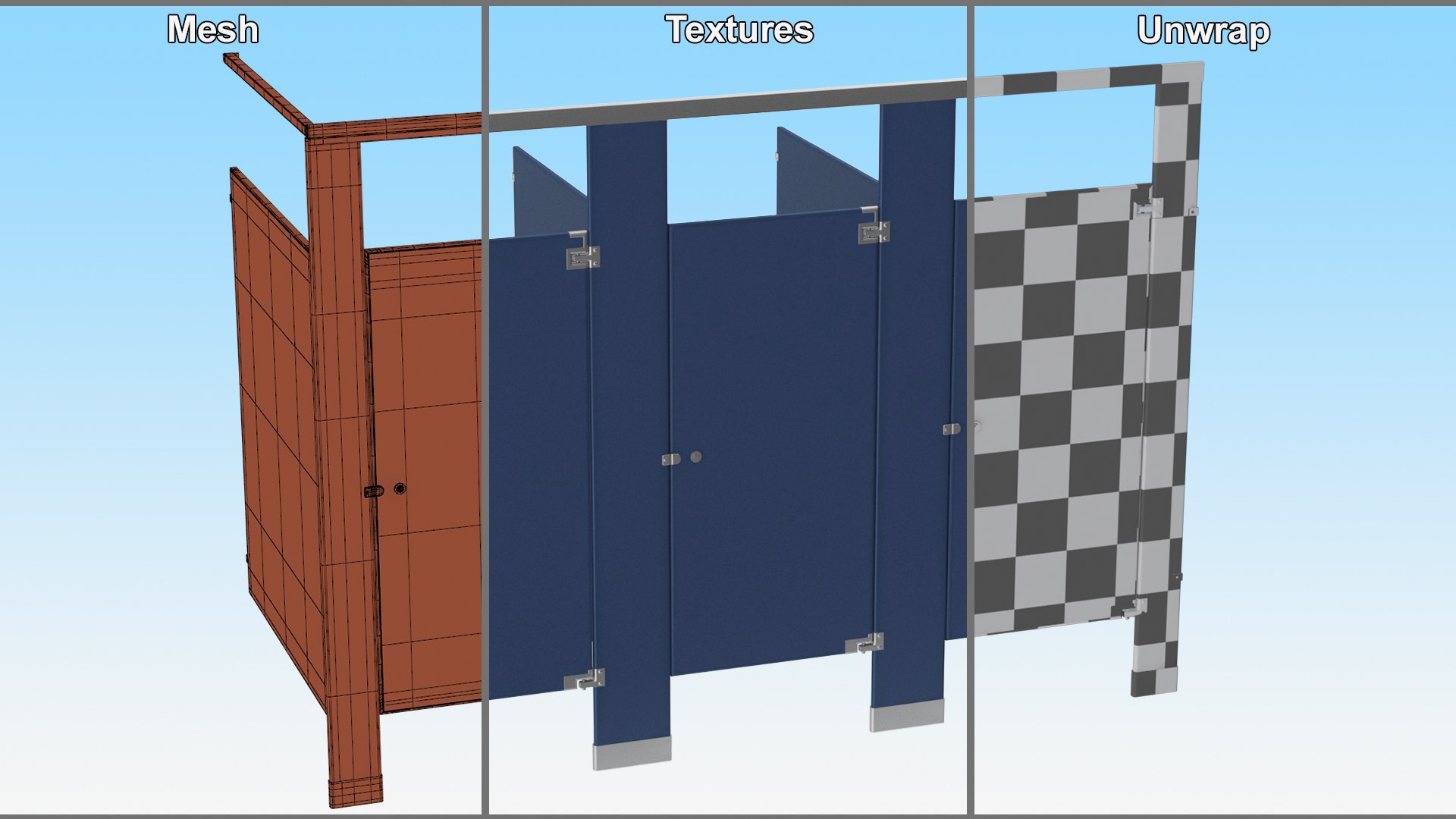 3D Toilet Stalls Solid Plastic Blue https://p.turbosquid.com/ts-thumb/YW/OgVaB0/ZB/toiletstallssolidplasticbluec4dmodel018/jpg/1679342218/1920x1080/fit_q87/2acce029f28a40d1478bfcc30150ad4f083f19de/toiletstallssolidplasticbluec4dmodel018.jpg
