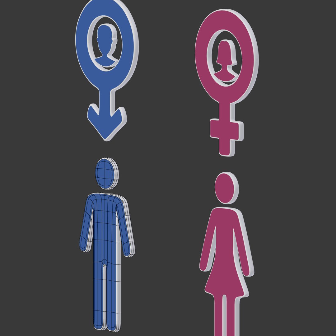 3D Gender Symbols - TurboSquid 1284833