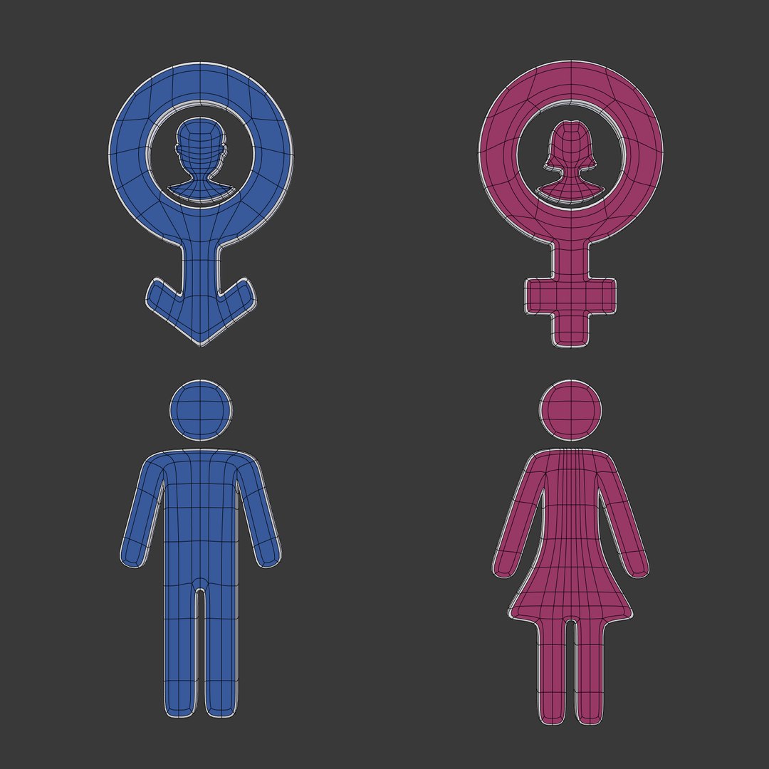 3D Gender Symbols - TurboSquid 1284833