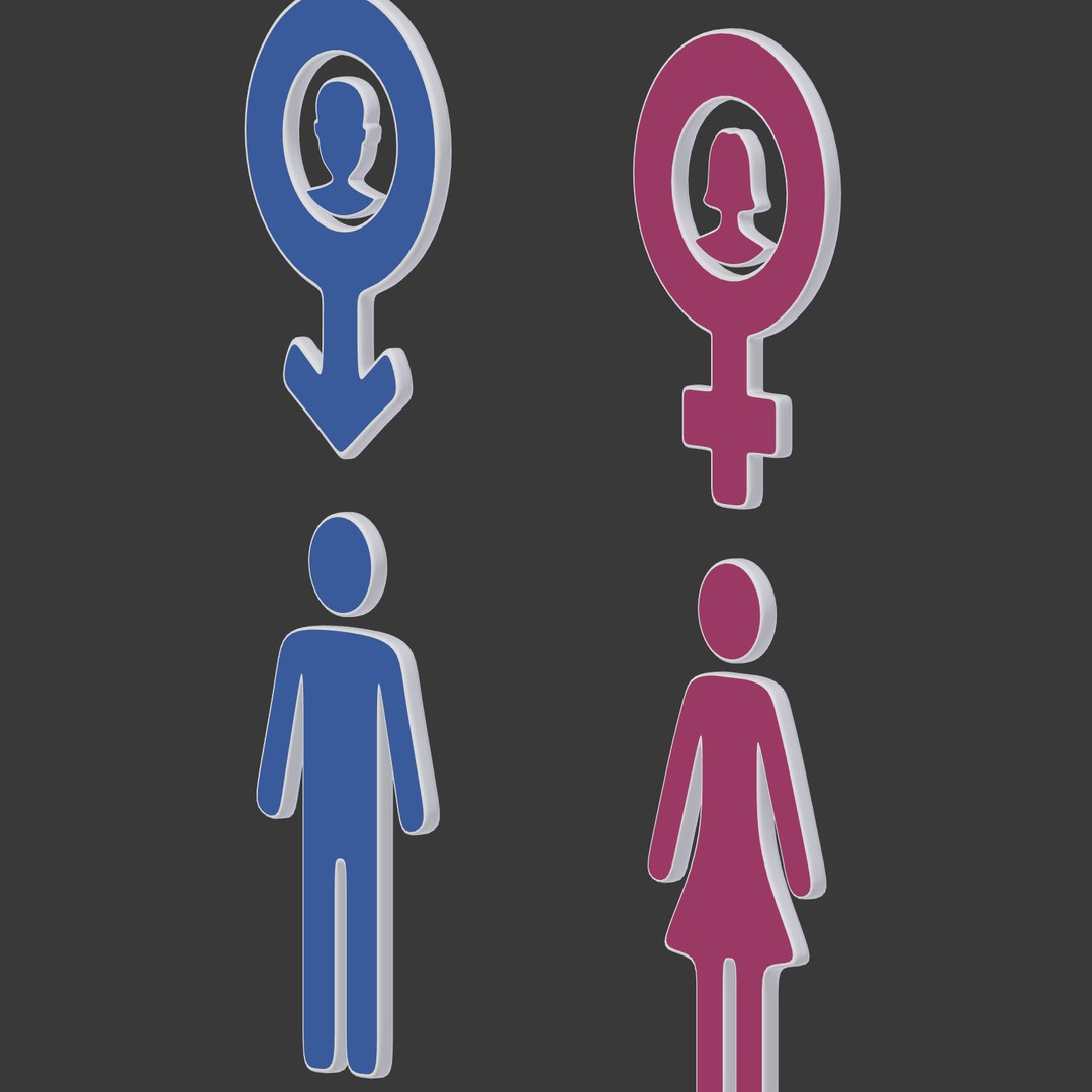 3D Gender Symbols - TurboSquid 1284833