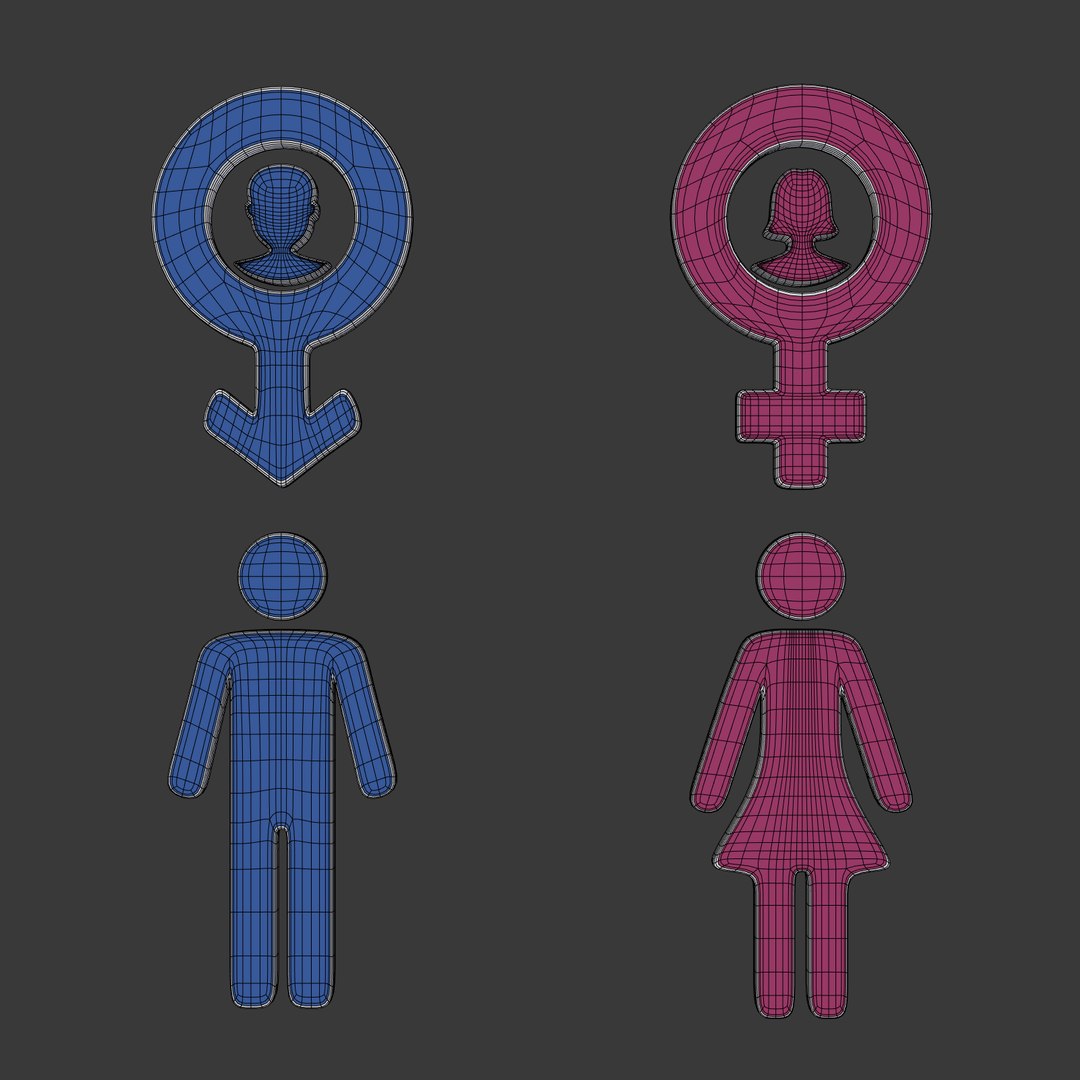 3D Gender Symbols - TurboSquid 1284833