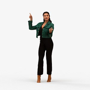 00541Helen002 - Adult Indian woman presenting in office wearing autumn or spring business attire