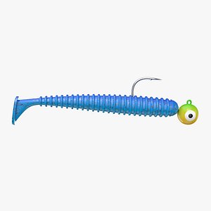 3D Jelly Worm Fishing Lure 04 model