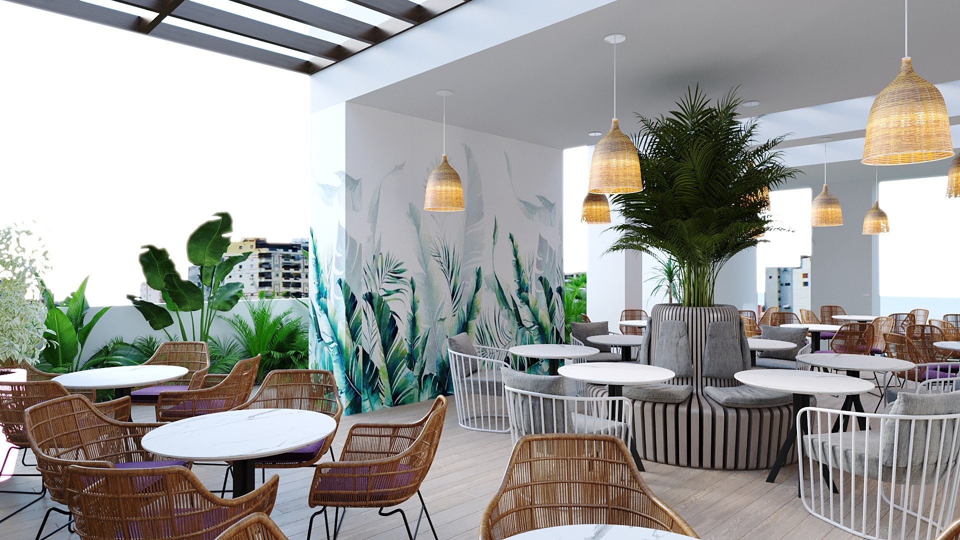 RoofTop Restaurant V2 3D model - TurboSquid 2118409