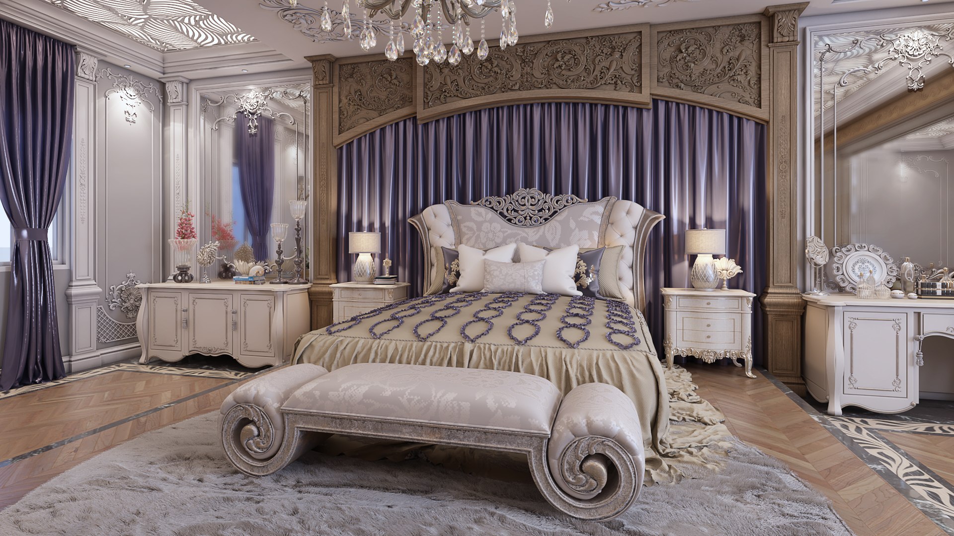 Luxury Bedroom 3D Model - TurboSquid 1469845