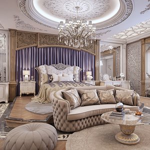 luxury bedroom 3D model