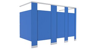 restroom stalls 3D model