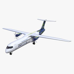 3D Airbus ZEROe Turboprop Rigged for Maya