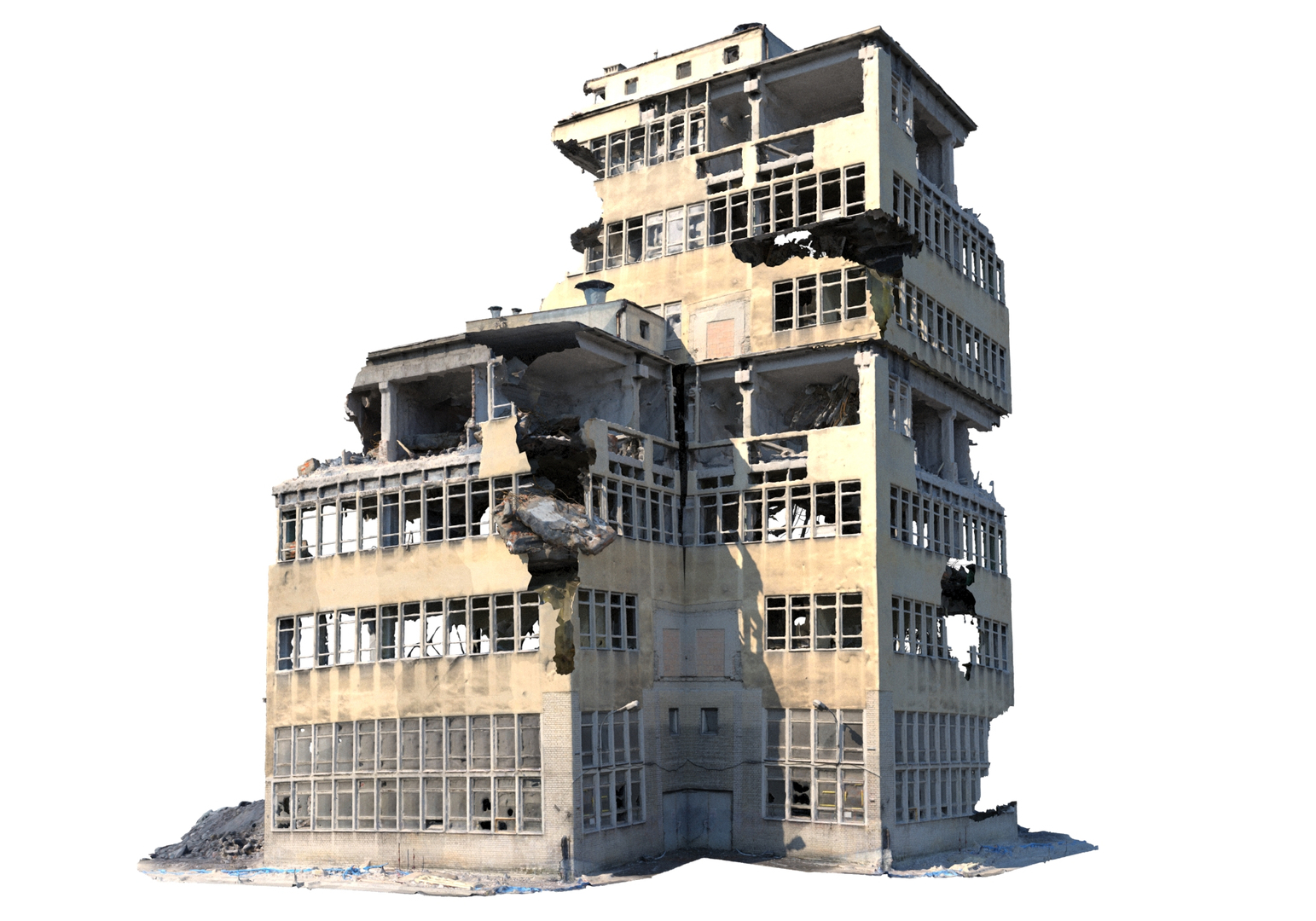 3D Destroyed Buildings Model - TurboSquid 1713732