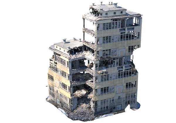 3D Destroyed Buildings Model - TurboSquid 1713732