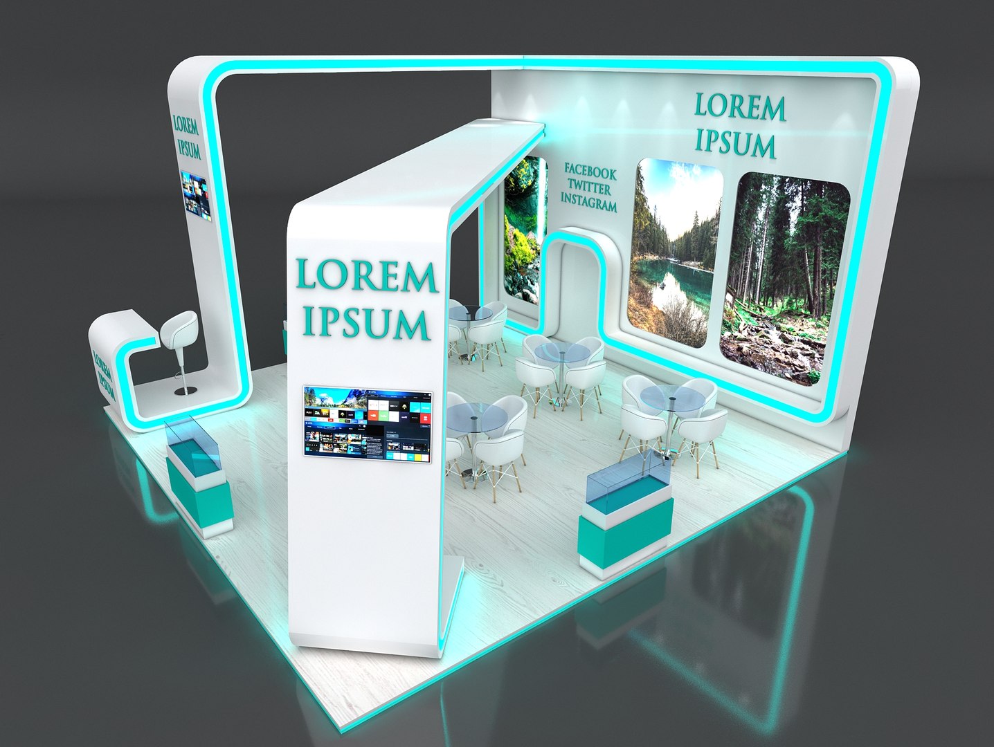 Booth Exhibit Stand 3D Model - TurboSquid 1615011