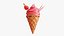 Strawberry Ice Cream Cone