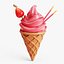 Strawberry Ice Cream Cone