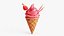 Strawberry Ice Cream Cone