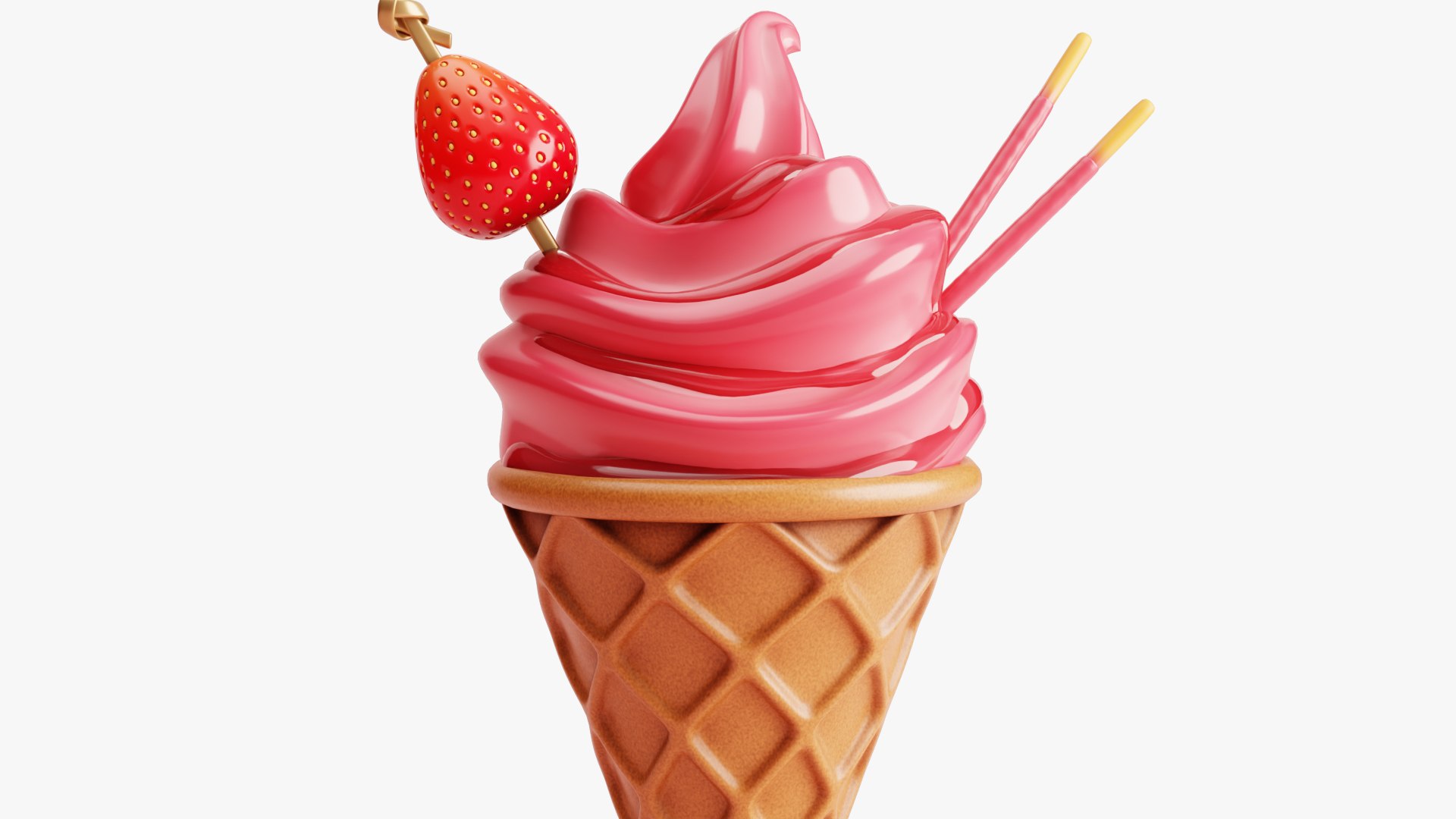 Strawberry Ice Cream Cone 3D model https://p.turbosquid.com/ts-thumb/YW/lACOmk/Uv/3pinkicecream/jpg/1741895115/1920x1080/fit_q87/ce3a1c1f01b9882a33a4ab66c9702356dc94c9c4/3pinkicecream.jpg