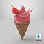 Strawberry Ice Cream Cone