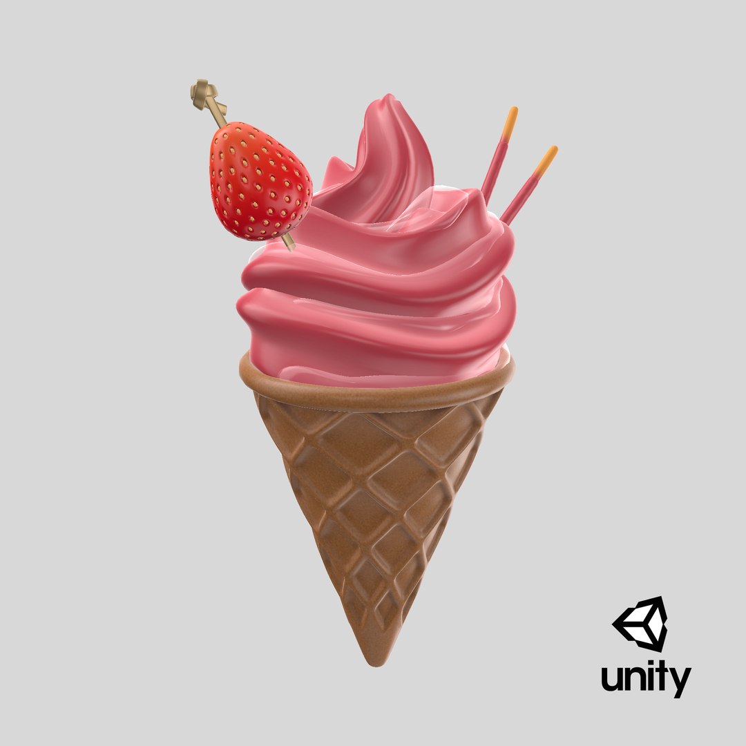 Strawberry Ice Cream Cone 3D model https://p.turbosquid.com/ts-thumb/YW/lACOmk/a6/stemcell_unity_render/png/1742910601/1920x1080/fit_q87/118293f9d7f89bede68cb87e401bbfdb550849d5/stemcell_unity_render.jpg