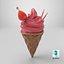 Strawberry Ice Cream Cone