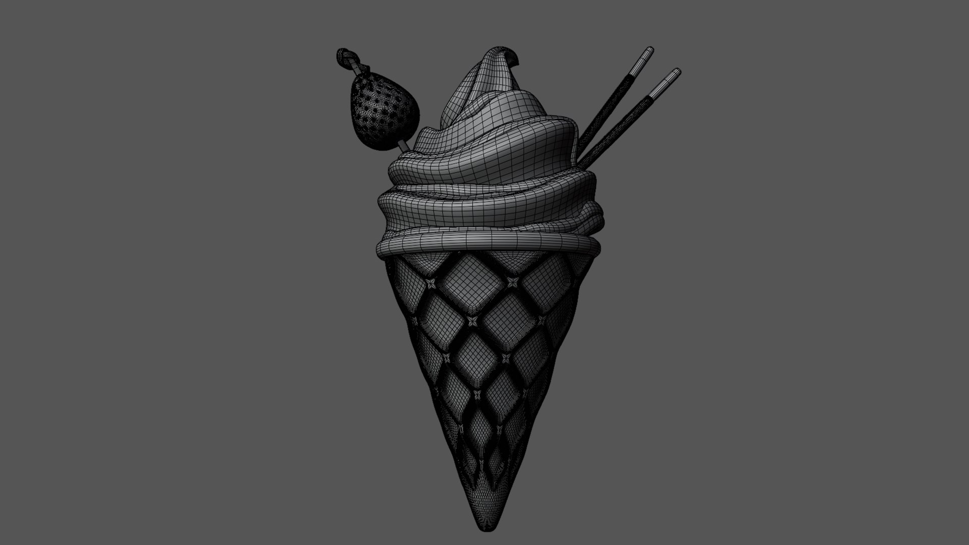 Strawberry Ice Cream Cone 3D model https://p.turbosquid.com/ts-thumb/YW/lACOmk/wN/pinkicecreamwireframe/jpg/1741895117/1920x1080/fit_q87/f492b098b40ee2850ff9e7414c2ea3bacdaa0353/pinkicecreamwireframe.jpg