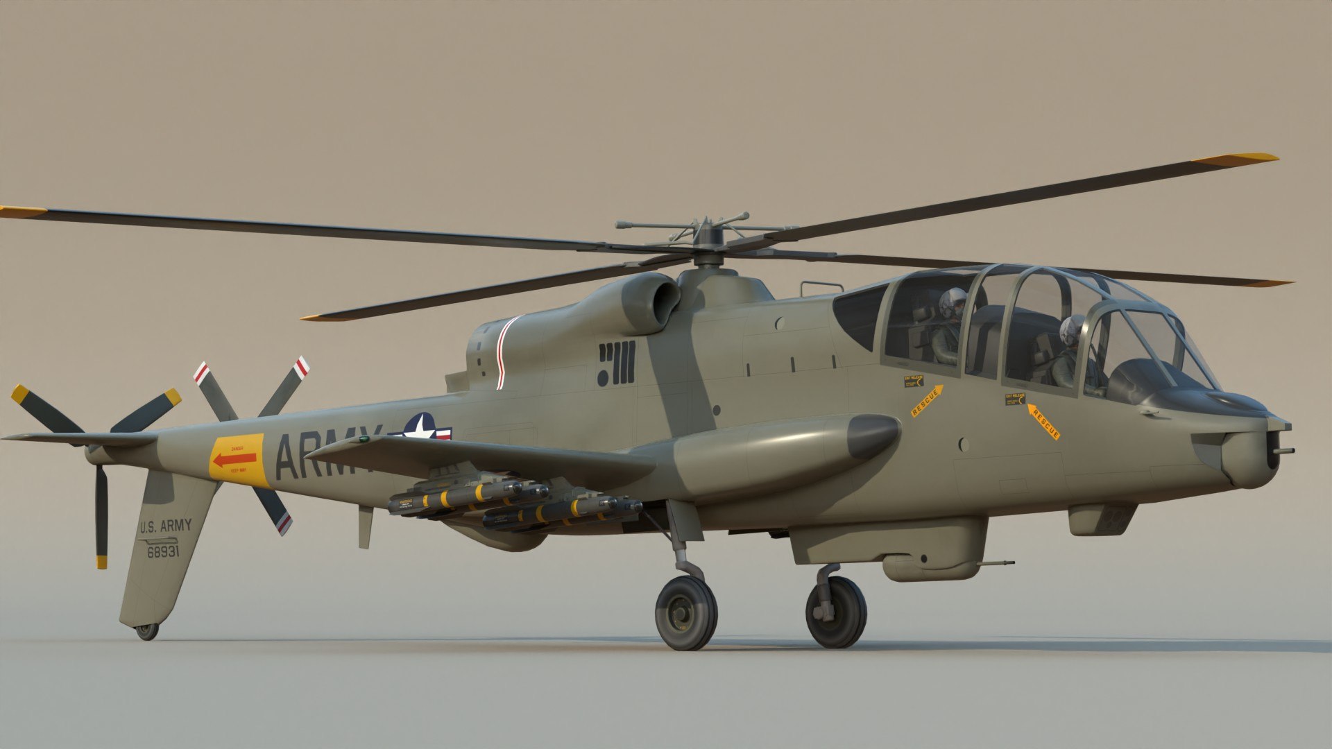 3D Lockheed AH56 Cheyenne - TurboSquid 2399745